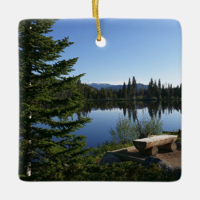 Ornement En Céramique Vue sur le lac Sprague (Devant)