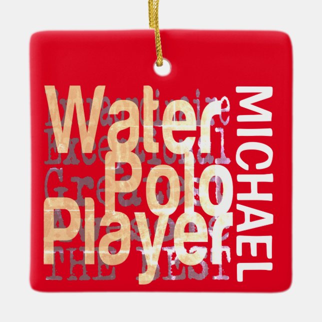 Ornement En Céramique Water Polo Player Extraordinaire PERSONNALISÉ (Devant)