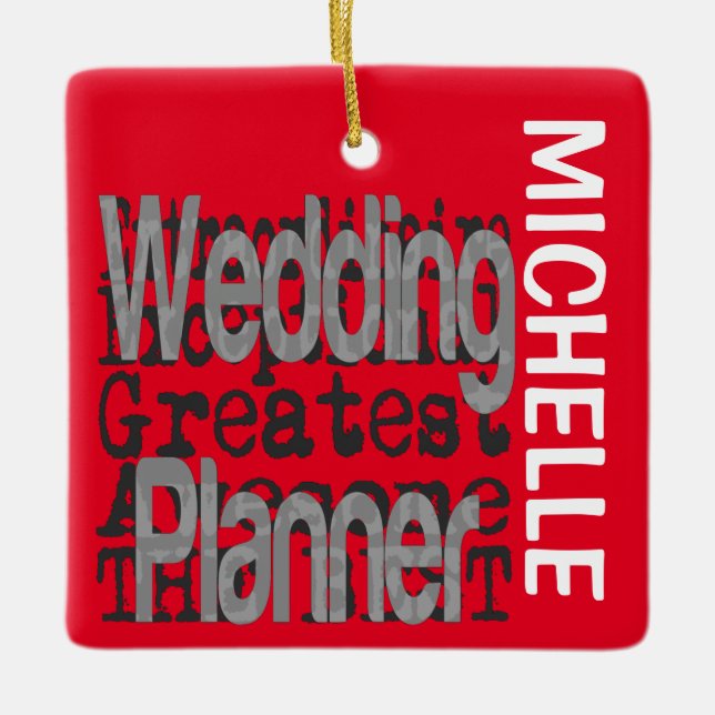 Ornement En Céramique wedding planner Extraordinaire PERSONNALISÉ (Devant)