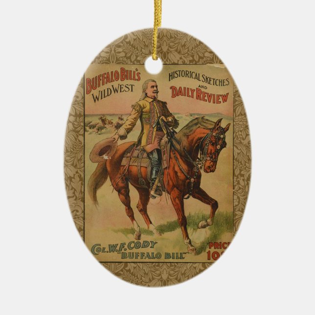 Ornement En Céramique Western Buffalo Bill Wild West (Devant)