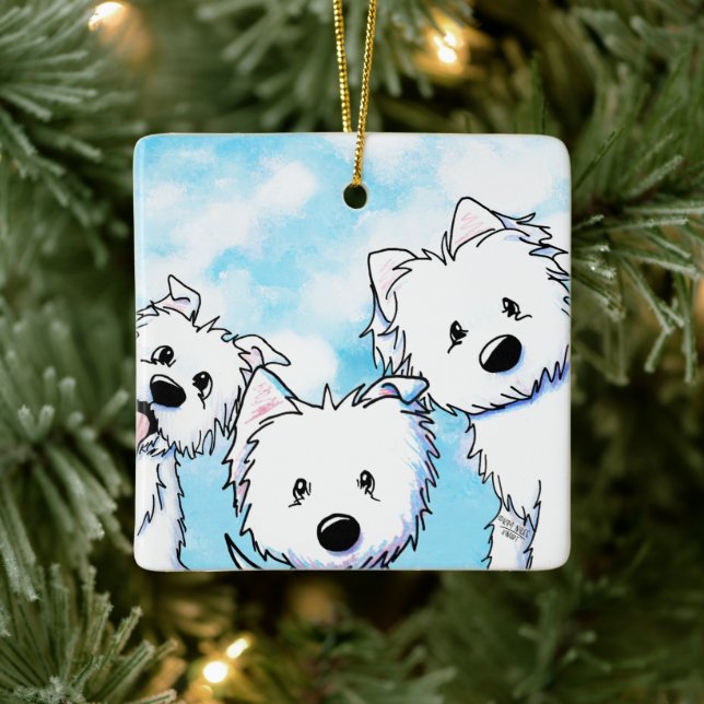 Ornement En Céramique Westies de Pékin (Arbre)