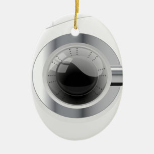 Ornement En Céramique White Washington Machine