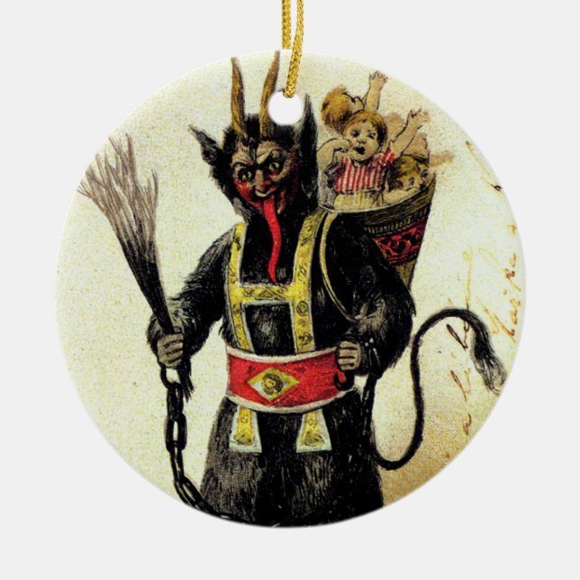 Ornement En Céramique Wicked Krampus Scary Demon Holiday Christmas Xmas (Devant)