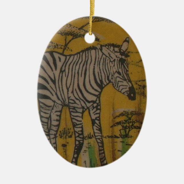 Ornement En Céramique Wild Life Kenya African Safari Zebra.png (Devant)