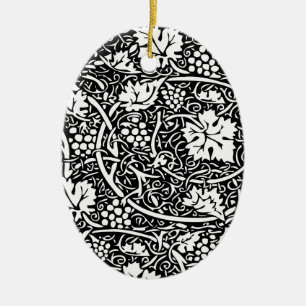 Ornement En Céramique William Morris Vin de raisin noir blanc