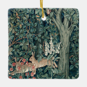 Ornement En Céramique William Morris Woodland Tapestry Rabbits