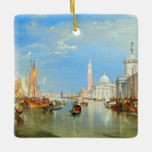 Ornement En Céramique William Turner - Venise, le Dogana et San Giorgio