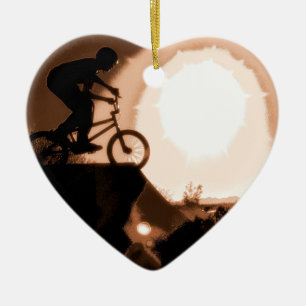 Ornement En Céramique WillieBMX l'ornement chaud de coeur de la terre