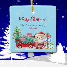 Winter Wonderland Père Noël Cadeaux Aquarelle Orne