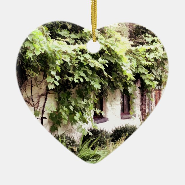 ORNEMENT EN CÉRAMIQUE WISTERIA COTTAGE (Devant)