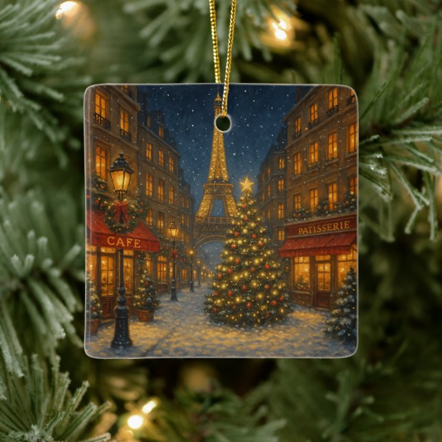 Ornement En Céramique Wonderful Paris Christmas streets (Arbre)