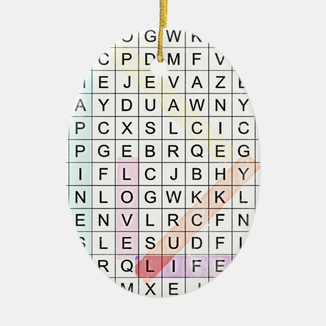 Ornement En Céramique Word Search (Devant)