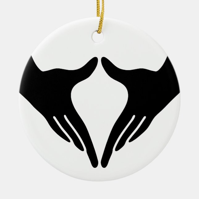 Ornement En Céramique Yoga Yoni Mudra (Devant)