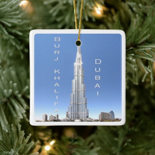 Ornement En Céramique zAE008 DUBAI BURJ KHALIFA, EAU, Asie, (Arbre)