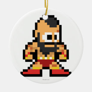 Ornement En Céramique Zangief à 8 bits