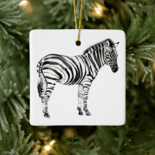 Ornement En Céramique Zebra