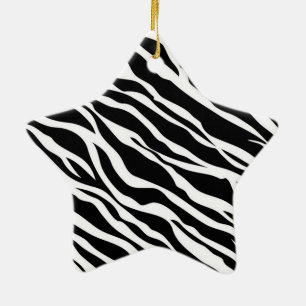 Ornement En Céramique Zebra Print Star Orament