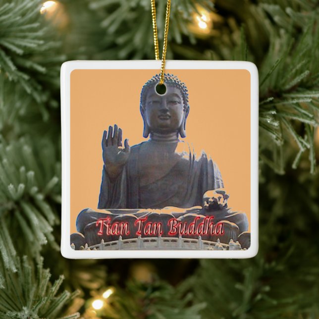 Ornement En Céramique zHK020 TIAN TAN BUDDHA, Hong Kong, Souvenir (Arbre)