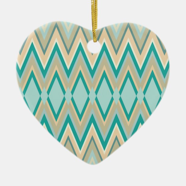 Ornement En Céramique zigzag-téléphones diagonale (Devant)