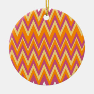 Ornement En Céramique Zigzag tribal aztèque