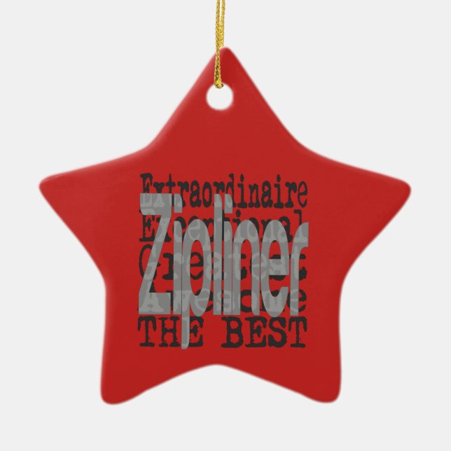 Ornement En Céramique Zipliner Extraordinaire (Devant)