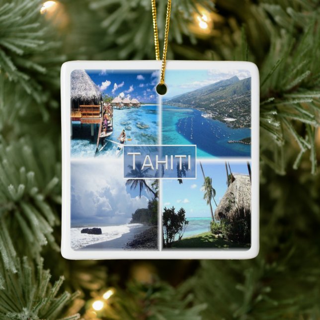 Ornement En Céramique zPF003 TAHITI, Polynésie française, Océanie, (Arbre)