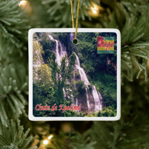 Ornement En Céramique zTG003 TOGO, Chutes de Kpalimé, Afrique, Frigo