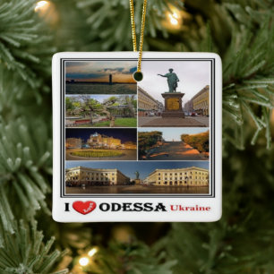 Ornement En Céramique zUA003 ODESSA I LOVE, Ukraine, Europe,