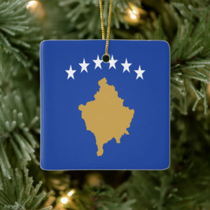 Ornement En Céramique zXK001 KOSOVAR FLAG KOSOVO, Europe,