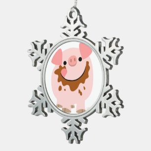 Ornement en chocolat cartonné de porc
