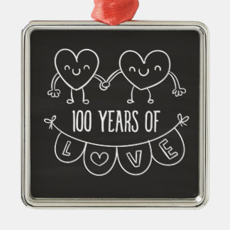 Ornement En Métal 100e anniversaire Coeurs de la calèche