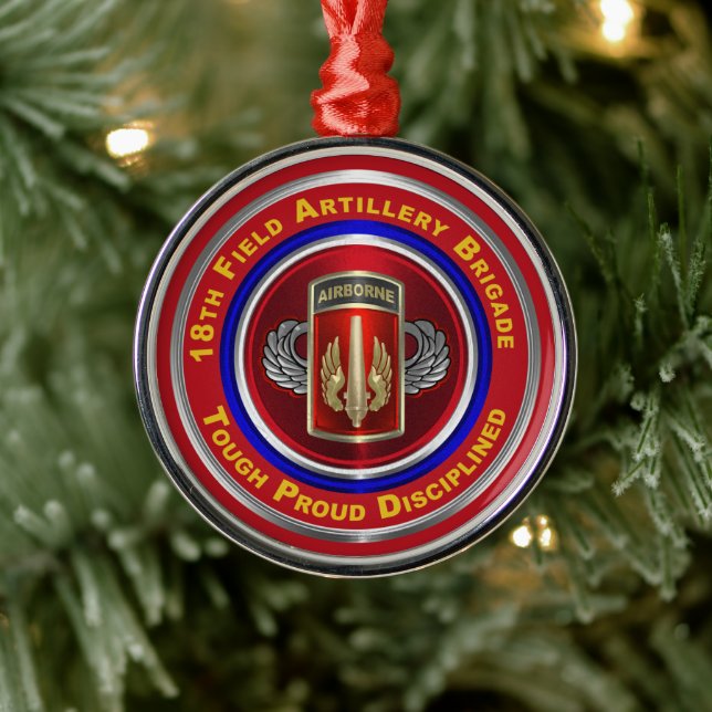 Ornement En Métal 18e brigade d'artillerie de campagne Keepsaké Noël (Arbre)
