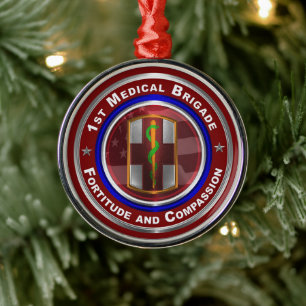 Ornement En Métal 1re Mémoire de la Brigade Médicale de Noël