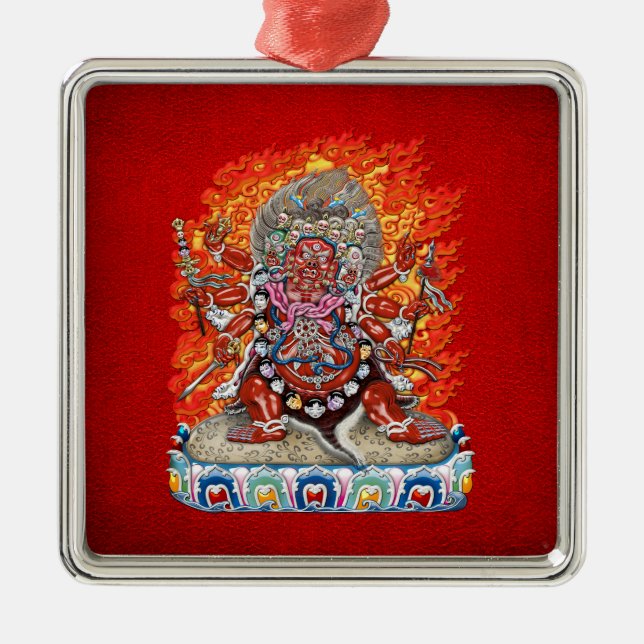 Ornement En Métal [200] Thangka tibétaine - Die furieuse Hayagriva (Devant)