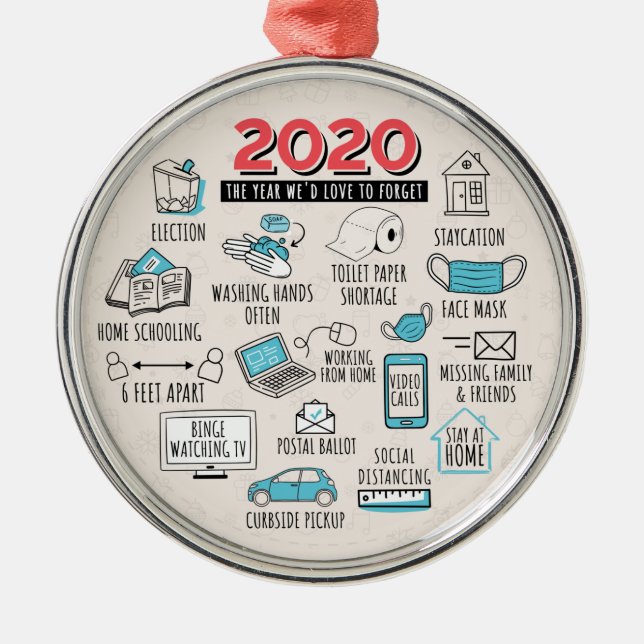 Ornement En Métal 2020 Année Nous Aimerions Oublier Commémoratif (Devant)