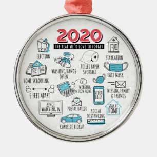 Ornement En Métal 2020 Quarantine Activity Commemorative