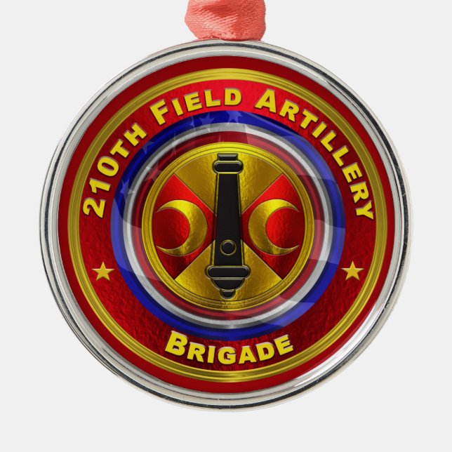 Ornement En Métal 210e brigade d'artillerie de campagne Noël (Devant)