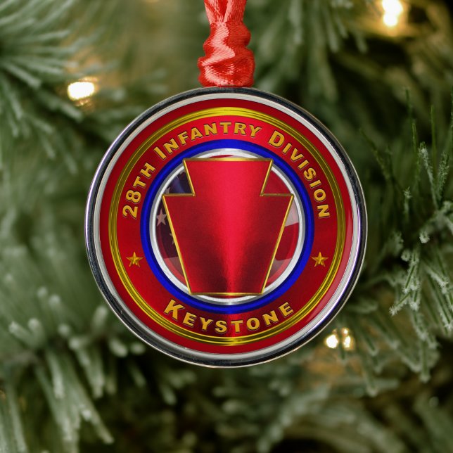Ornement En Métal 28e division d'infanterie Noël (Arbre)