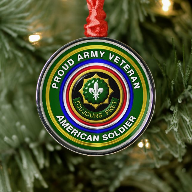 Ornement En Métal 2e Noël vétéran de la cavalerie blindée (Arbre)