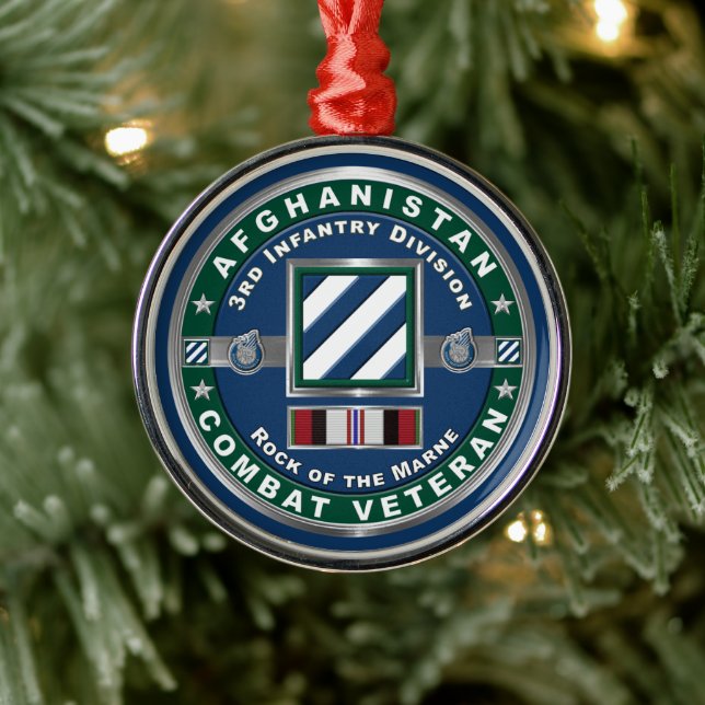 Ornement En Métal 3e division d'infanterie Afghanistan vétéran (Arbre)