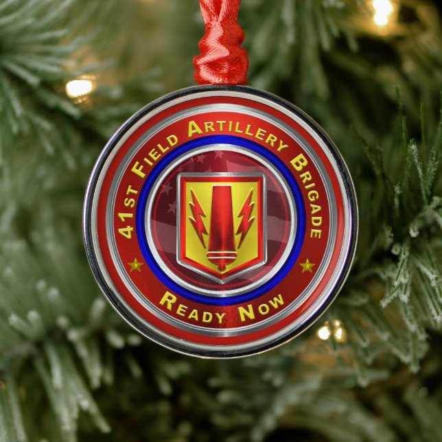 Ornement En Métal 41e brigade d'artillerie de campagne Noël (Arbre)