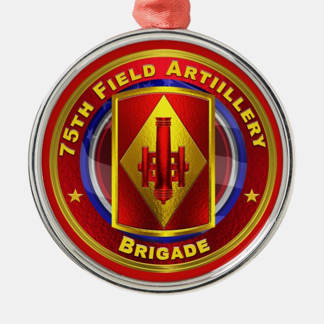 Ornement En Métal 75e brigade d'artillerie de campagne Noël (Devant)