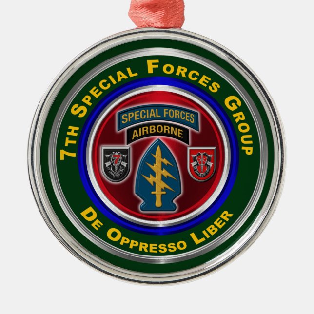 Ornement En Métal 7e Groupe des forces spéciales : Noël (Devant)