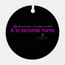 A La Seconde tourne noir et rose rond
