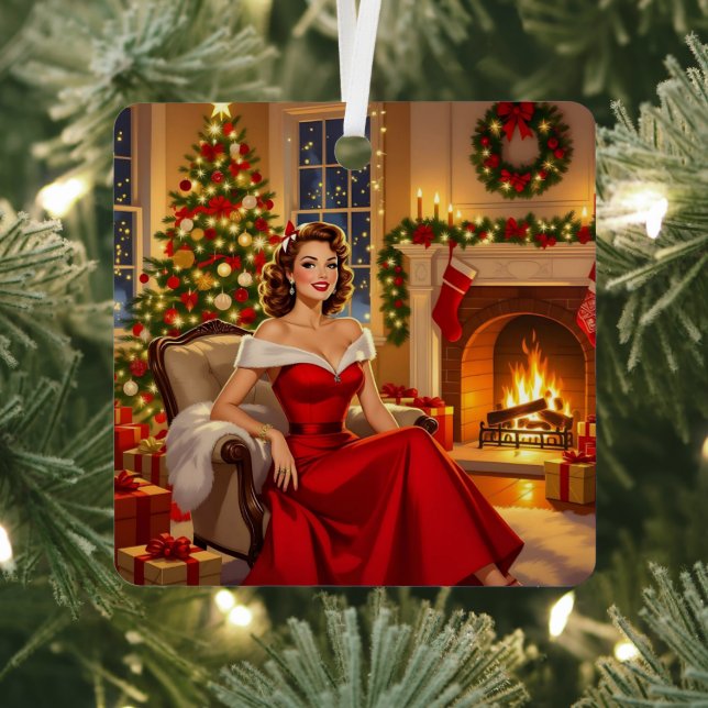 Ornement En Métal A Sweet Vintage Christmas  (Insitu)