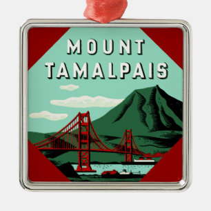 Ornement En Métal Affiche de voyage du mont Tamalpais