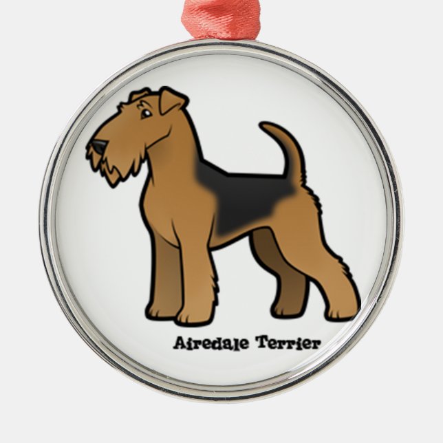 Ornement En Métal airedale terrier (Devant)