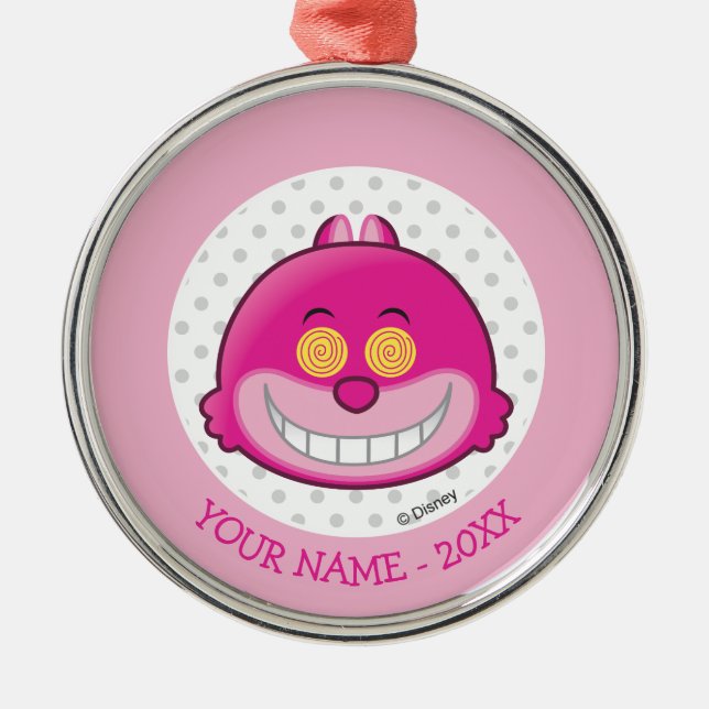 Ornement En Métal Alice au pays des merveilles| Cheshire Cat Emoji (Devant)