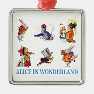 Ornement En Métal Alice au pays des merveilles et amis