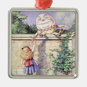 Ornement En Métal Alice rencontre Humpty Dumpty